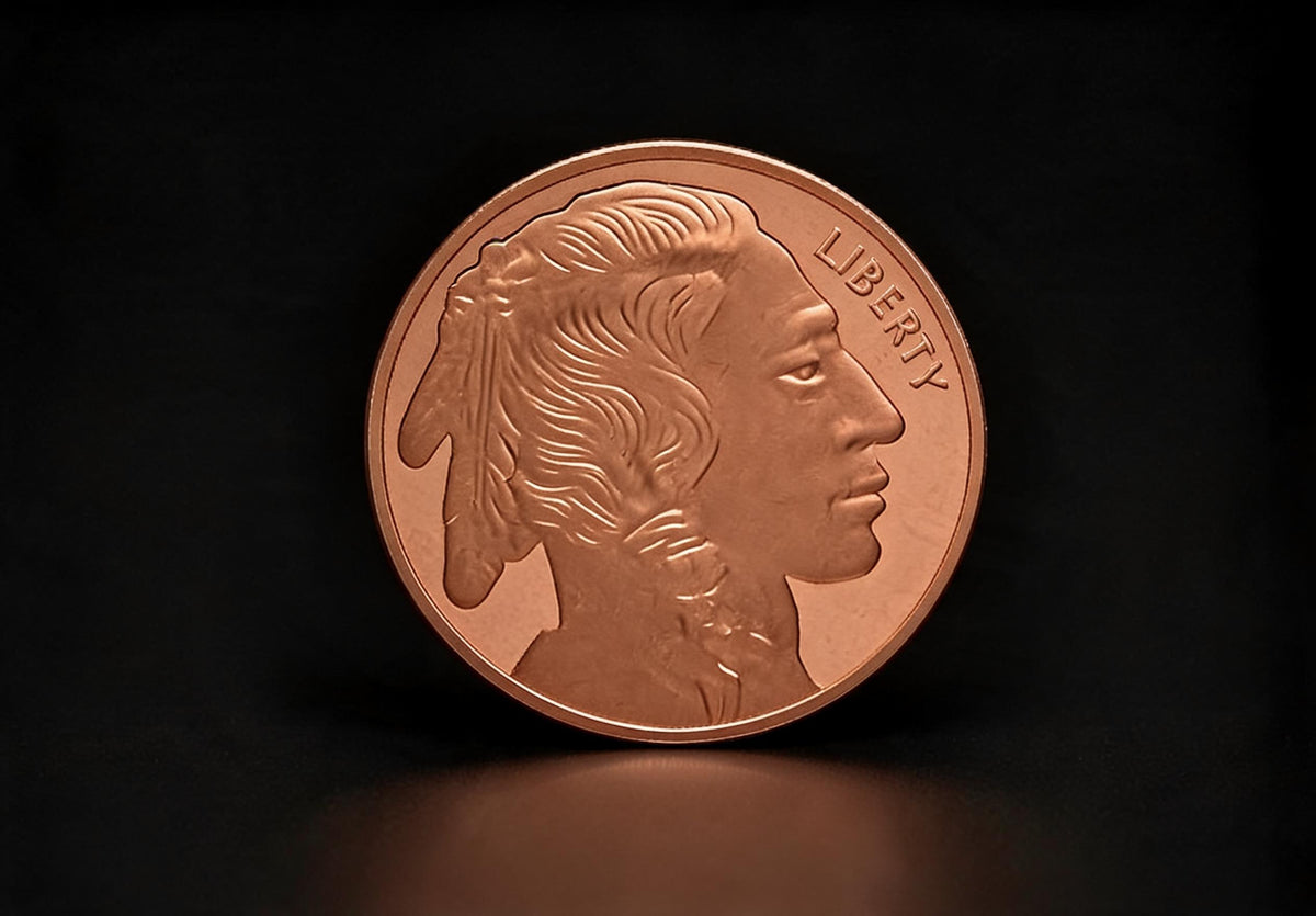 1 oz Pure Copper Bullion Buffalo Round