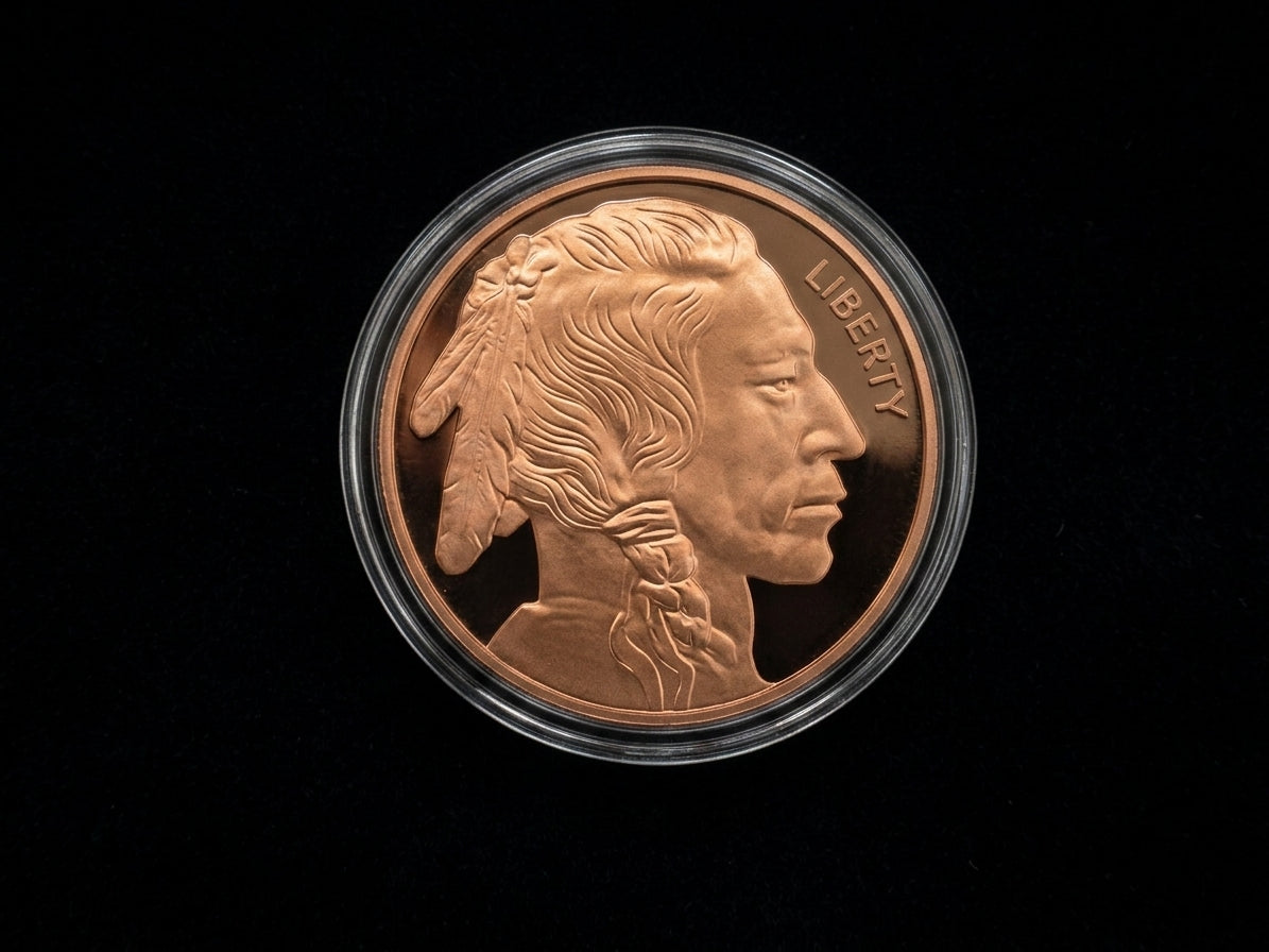 1 oz Pure Copper Bullion Buffalo Round